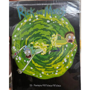 Trends Rick and Morty Black Green Poster‎ Set One Size